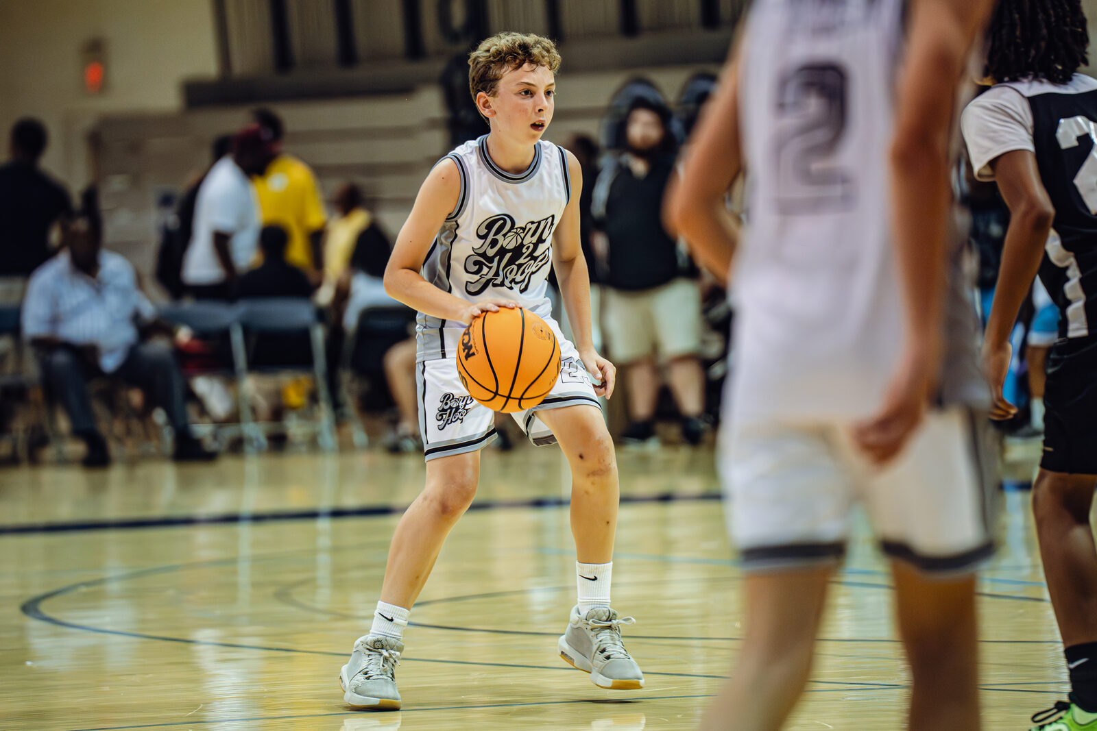 Born 2 Hoop player executing with the ball in a game